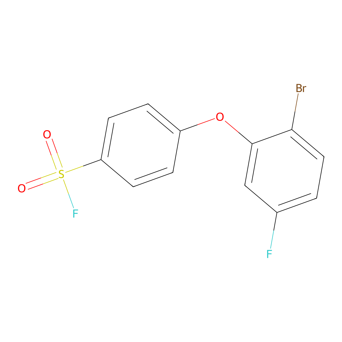 4-(2-Bromo-5-fluorophenoxy)benzene-1-sulfonyl fluoride molecular structure, CAS 2138392-92-2