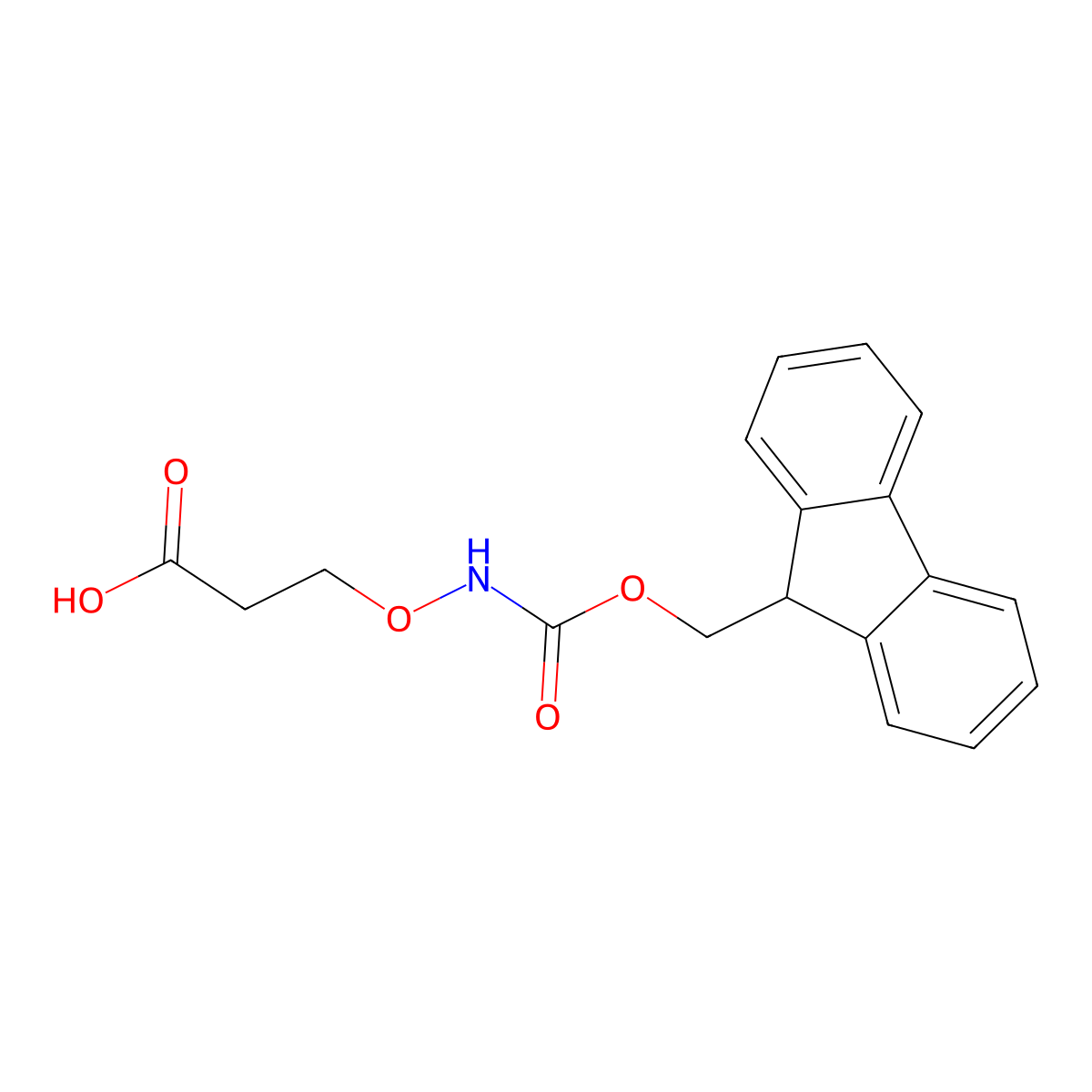 3-[({[(9H-fluoren-9-yl)methoxy]carbonyl}amino)oxy]propanoic acid molecular structure, CAS 2138393-86-7
