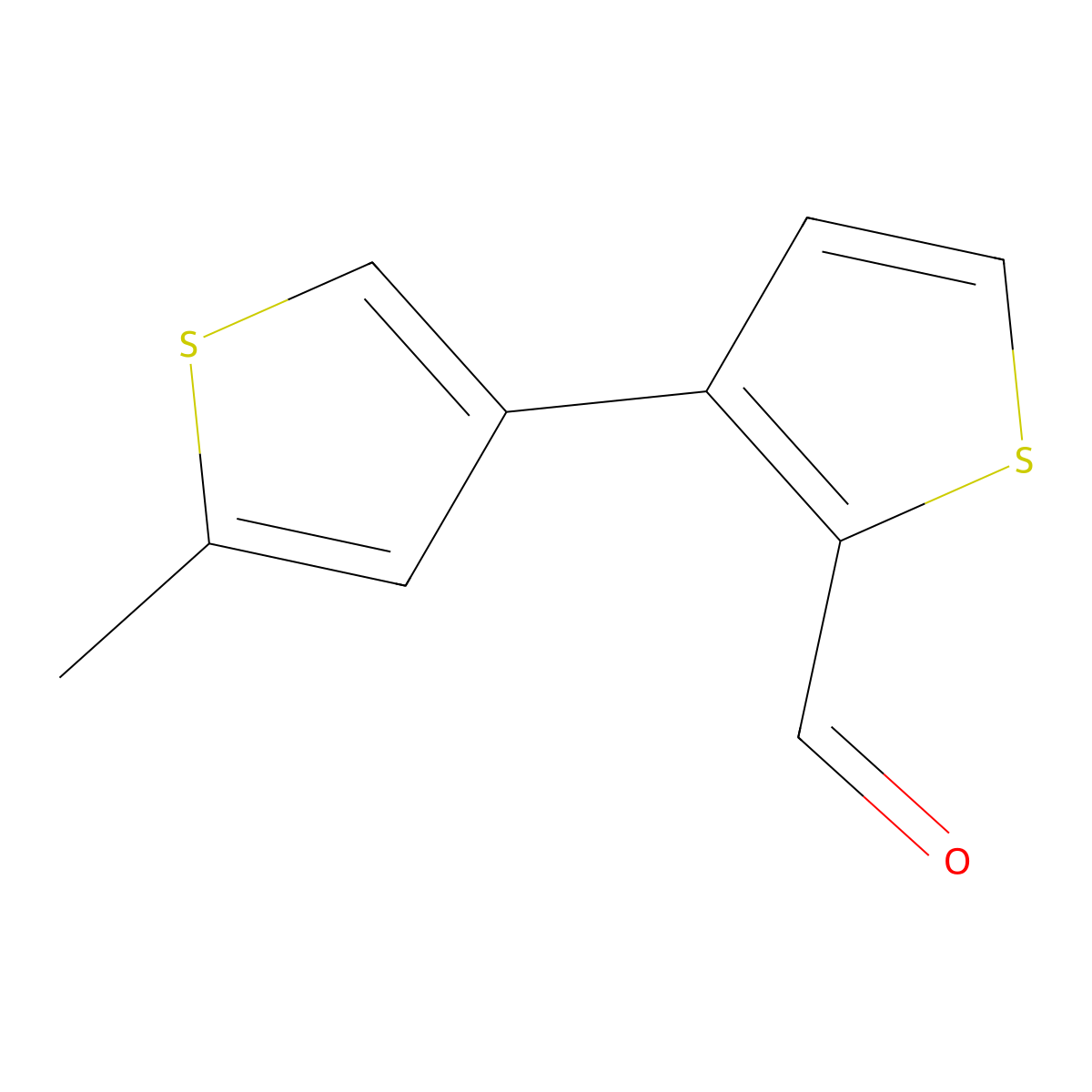 3-(5-Methylthiophen-3-yl)thiophene-2-carbaldehyde molecular structure, CAS 2138393-88-9