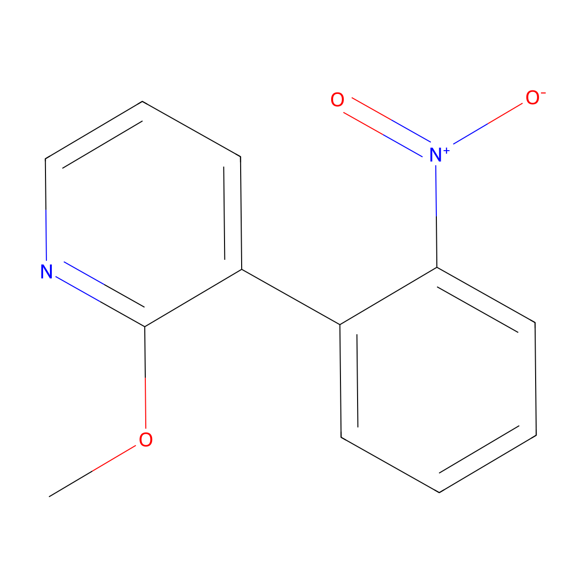 2-Methoxy-3-(2-nitrophenyl)pyridine molecular structure, CAS 2138395-96-5