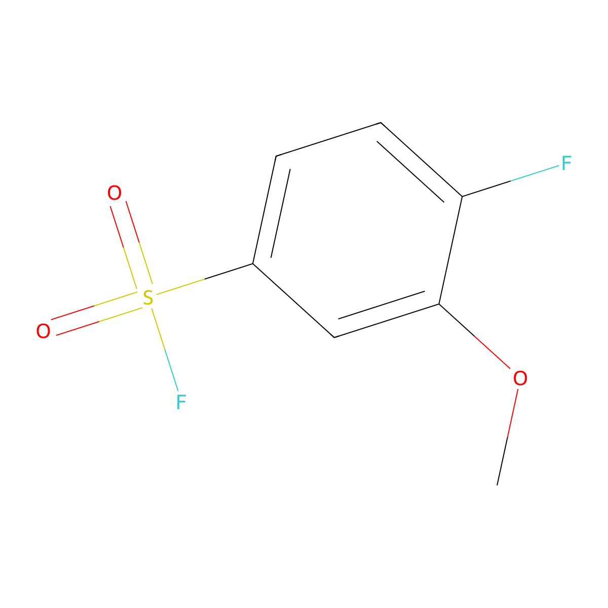 4-Fluoro-3-methoxybenzene-1-sulfonyl fluoride molecular structure, CAS 2138396-43-5