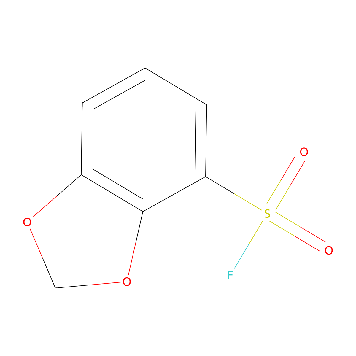 1,3-Dioxaindane-4-sulfonyl fluoride molecular structure, CAS 2138396-53-7