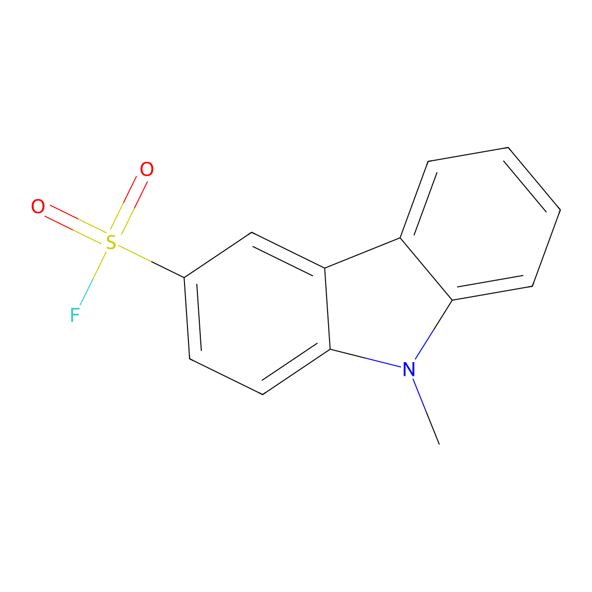 9-methyl-9H-carbazole-3-sulfonyl fluoride molecular structure, CAS 2138396-54-8