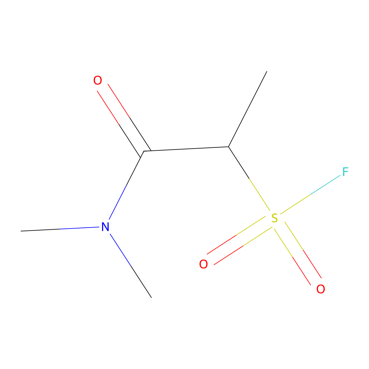 1-(Dimethylcarbamoyl)ethane-1-sulfonyl fluoride molecular structure, CAS 2138396-57-1