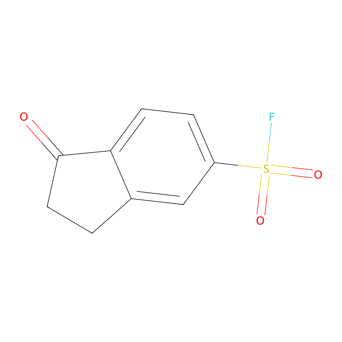 1-oxo-2,3-dihydro-1H-indene-5-sulfonyl fluoride molecular structure, CAS 2138396-60-6