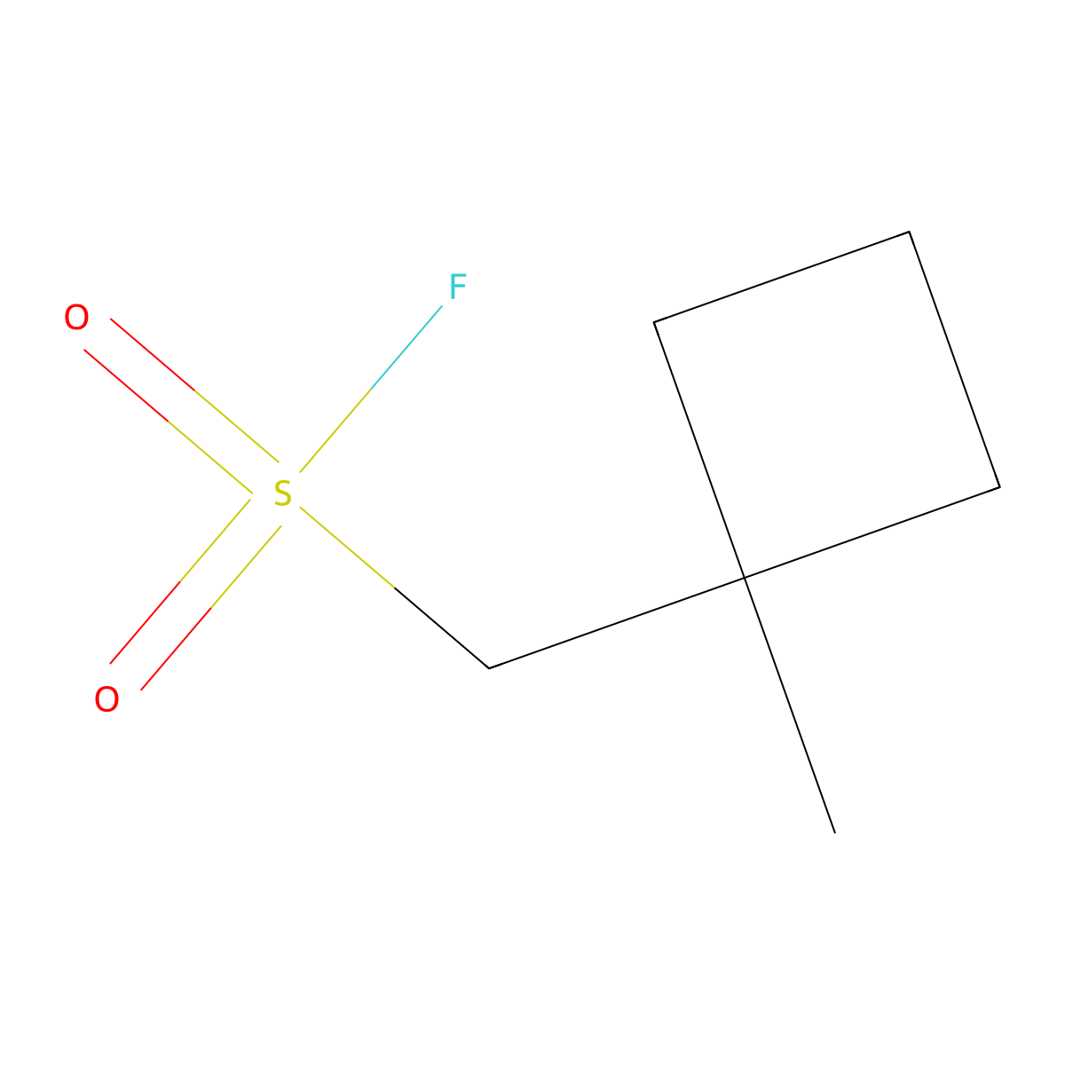 (1-Methylcyclobutyl)methanesulfonyl fluoride molecular structure, CAS 2138396-71-9