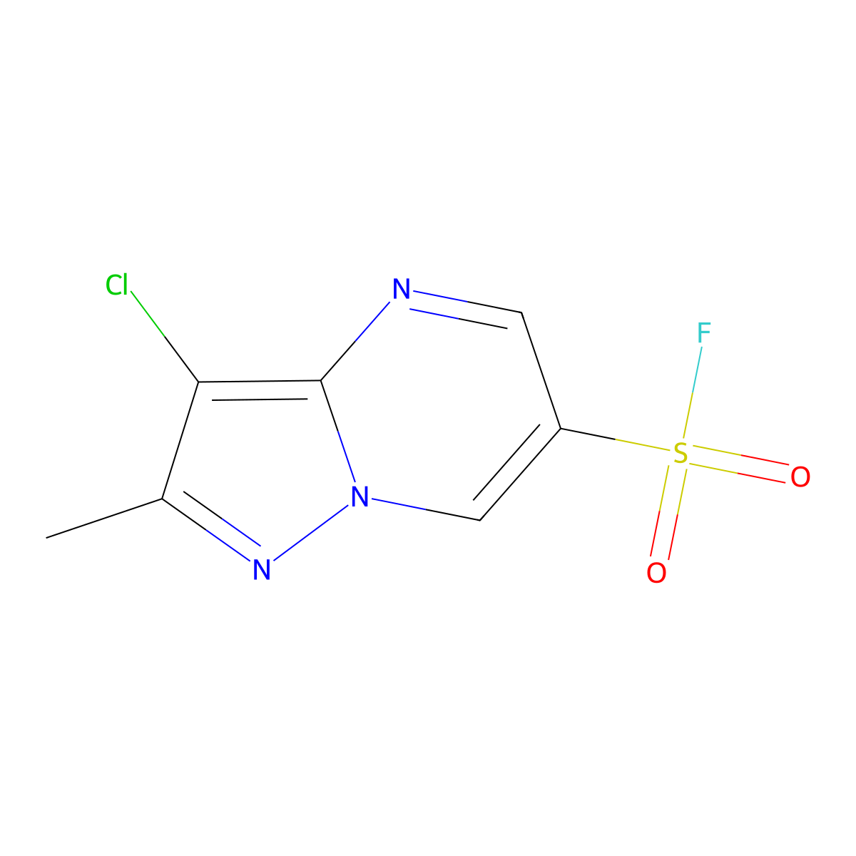 3-Chloro-2-methylpyrazolo[1,5-a]pyrimidine-6-sulfonyl fluoride molecular structure, CAS 2138396-79-7