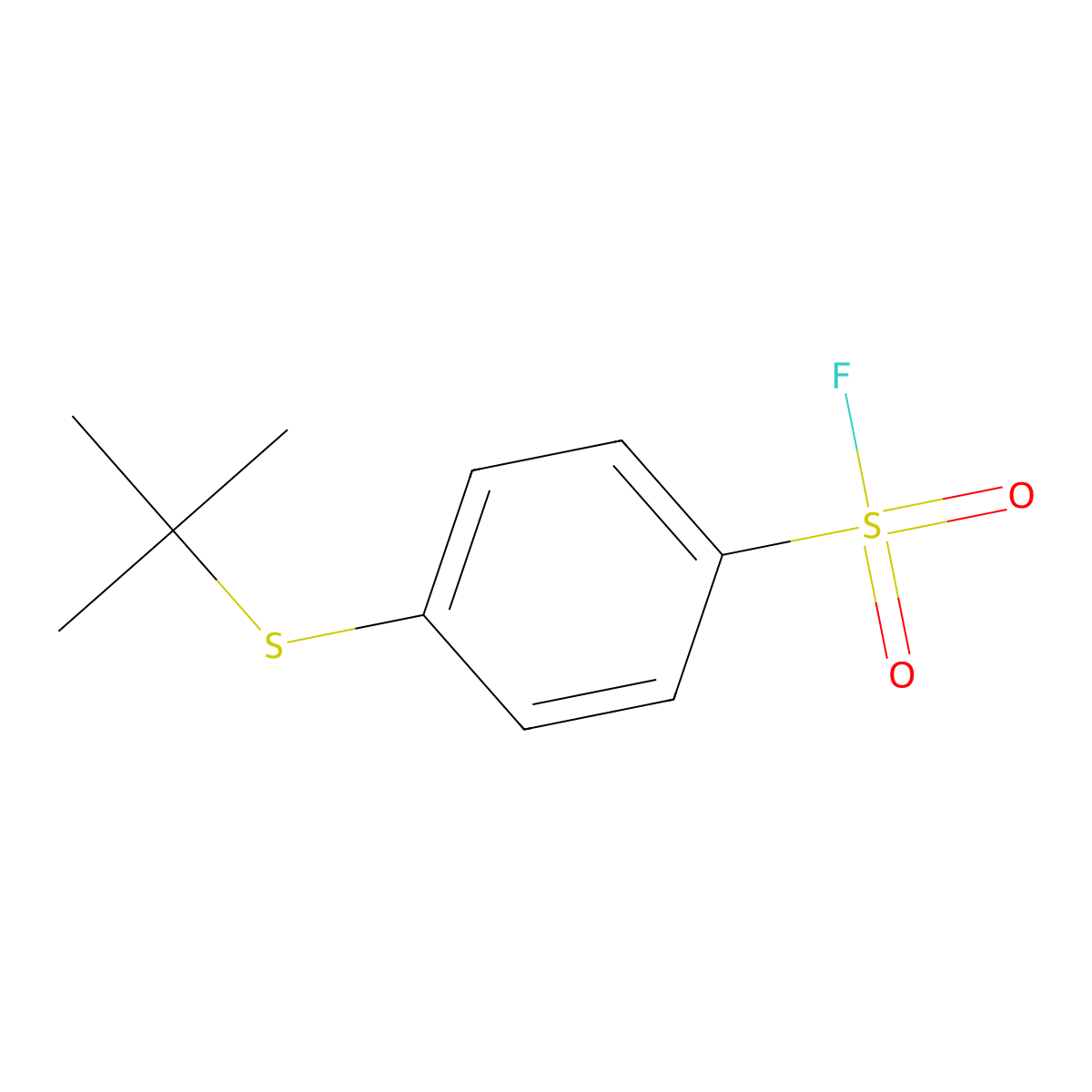 4-(Tert-butylsulfanyl)benzene-1-sulfonyl fluoride molecular structure, CAS 2138397-01-8