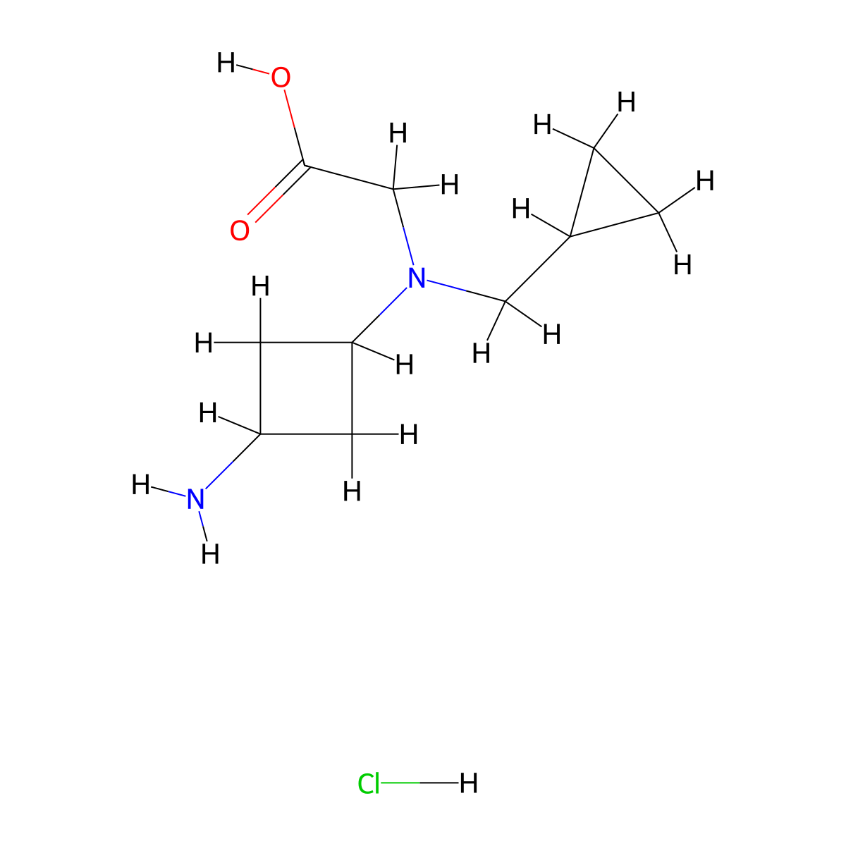 2-[(3-Aminocyclobutyl)(cyclopropylmethyl)amino]acetic acid hydrochloride molecular structure, CAS 2138397-91-6