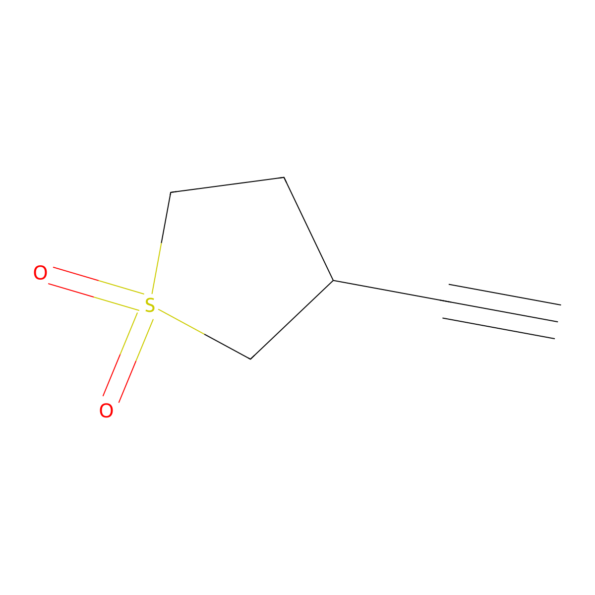 3-Ethynyl-1lambda6-thiolane-1,1-dione molecular structure, CAS 2138399-45-6