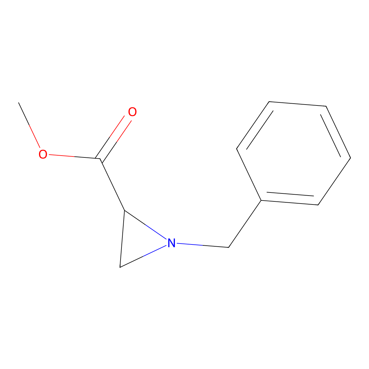 Methyl 1-benzylaziridine-2-carboxylate molecular structure, CAS 21384-53-2