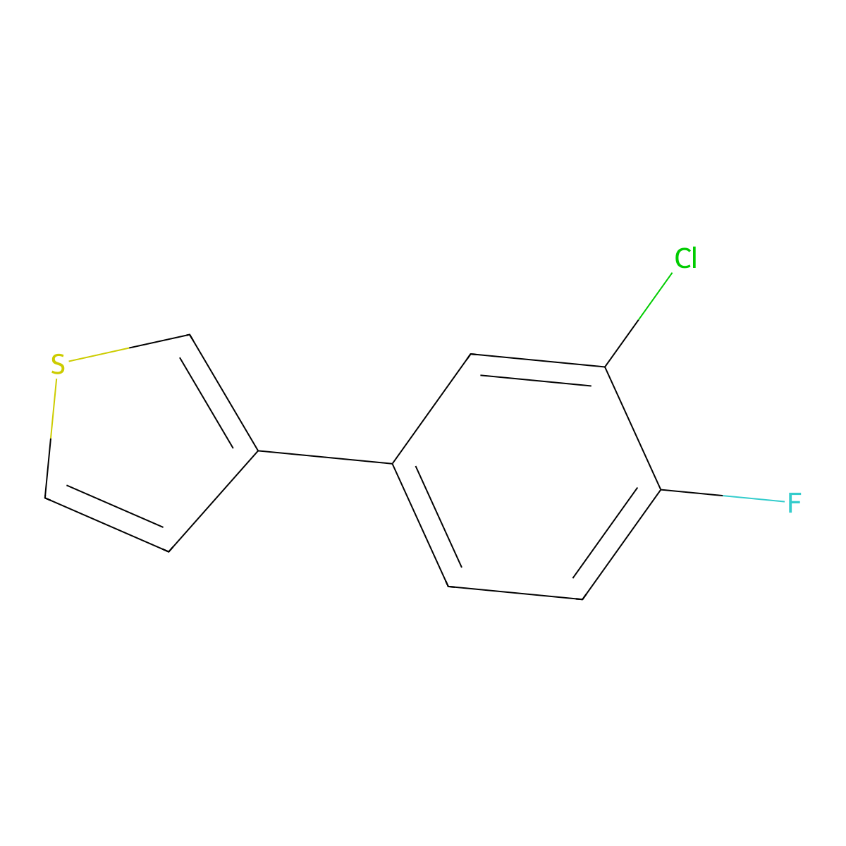 3-(3-Chloro-4-fluorophenyl)thiophene molecular structure, CAS 2138400-05-0