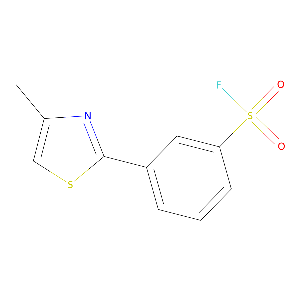 3-(4-Methyl-1,3-thiazol-2-yl)benzene-1-sulfonyl fluoride molecular structure, CAS 2138400-07-2