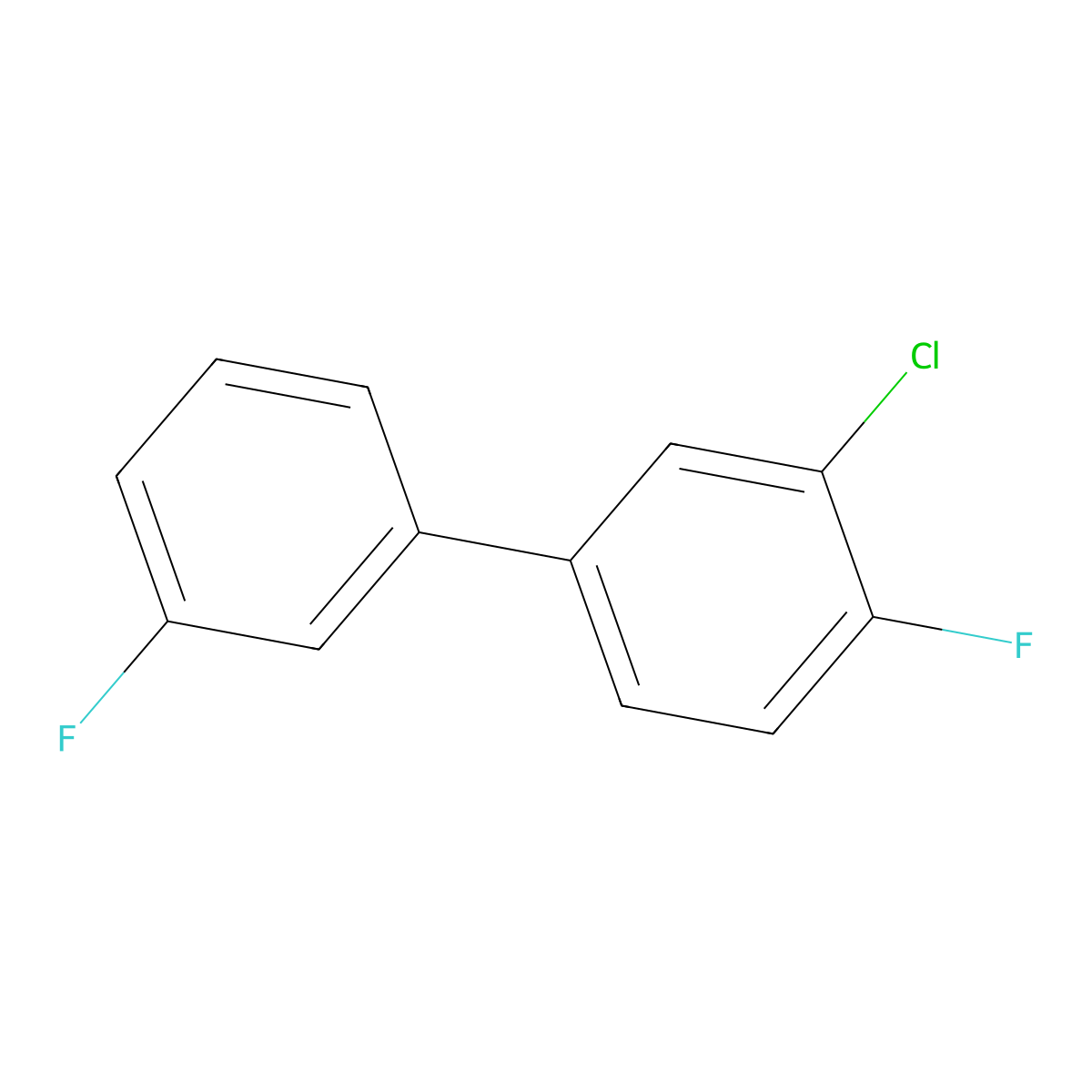 2-Chloro-1-fluoro-4-(3-fluorophenyl)benzene molecular structure, CAS 2138400-10-7