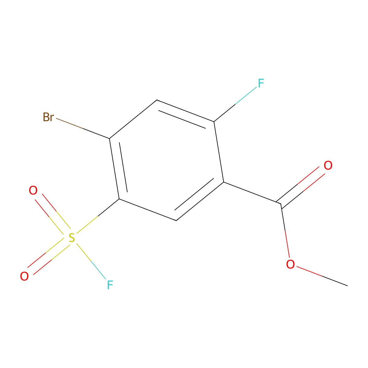 Methyl 4-bromo-2-fluoro-5-(fluorosulfonyl)benzoate molecular structure, CAS 2138400-17-4