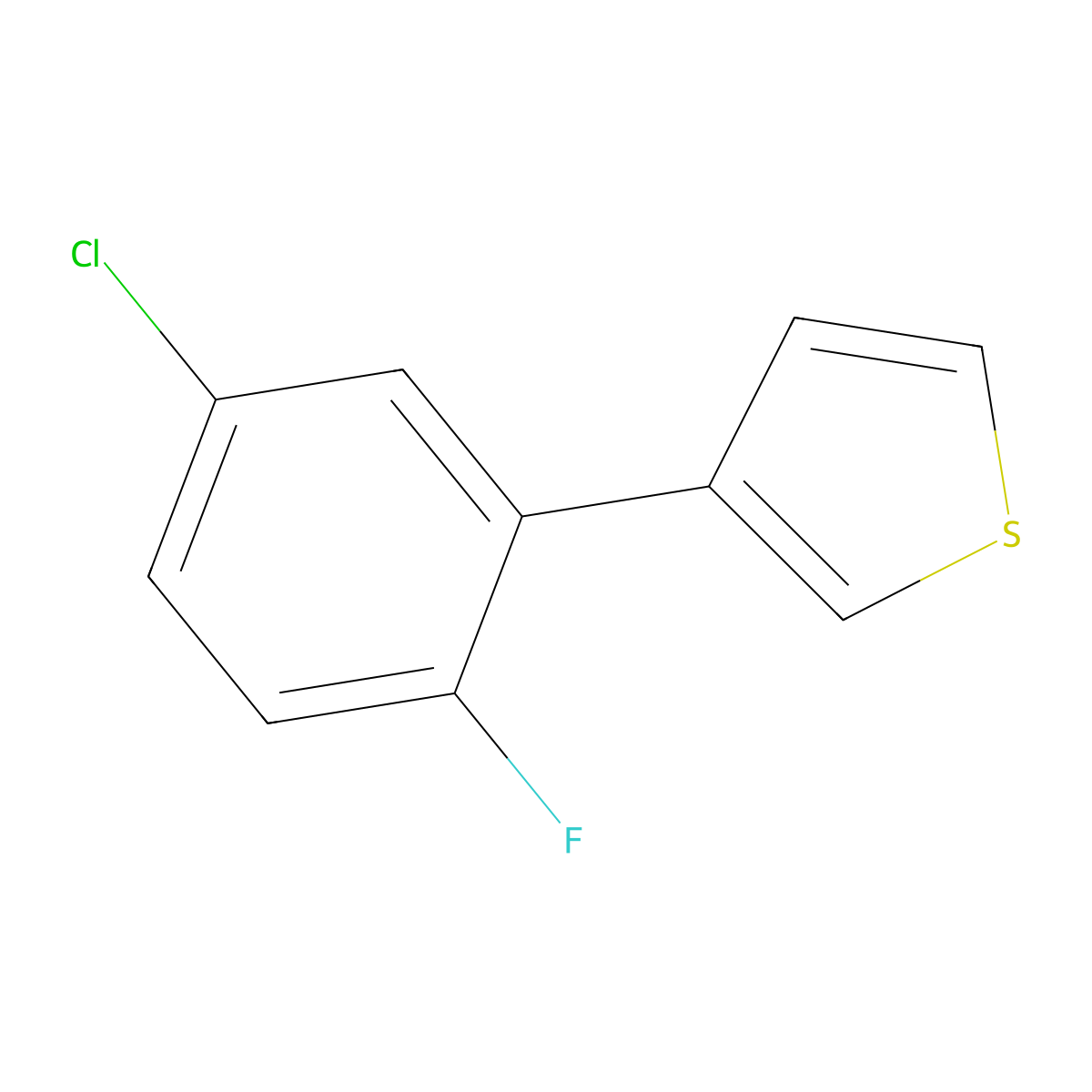 3-(5-Chloro-2-fluorophenyl)thiophene molecular structure, CAS 2138400-25-4