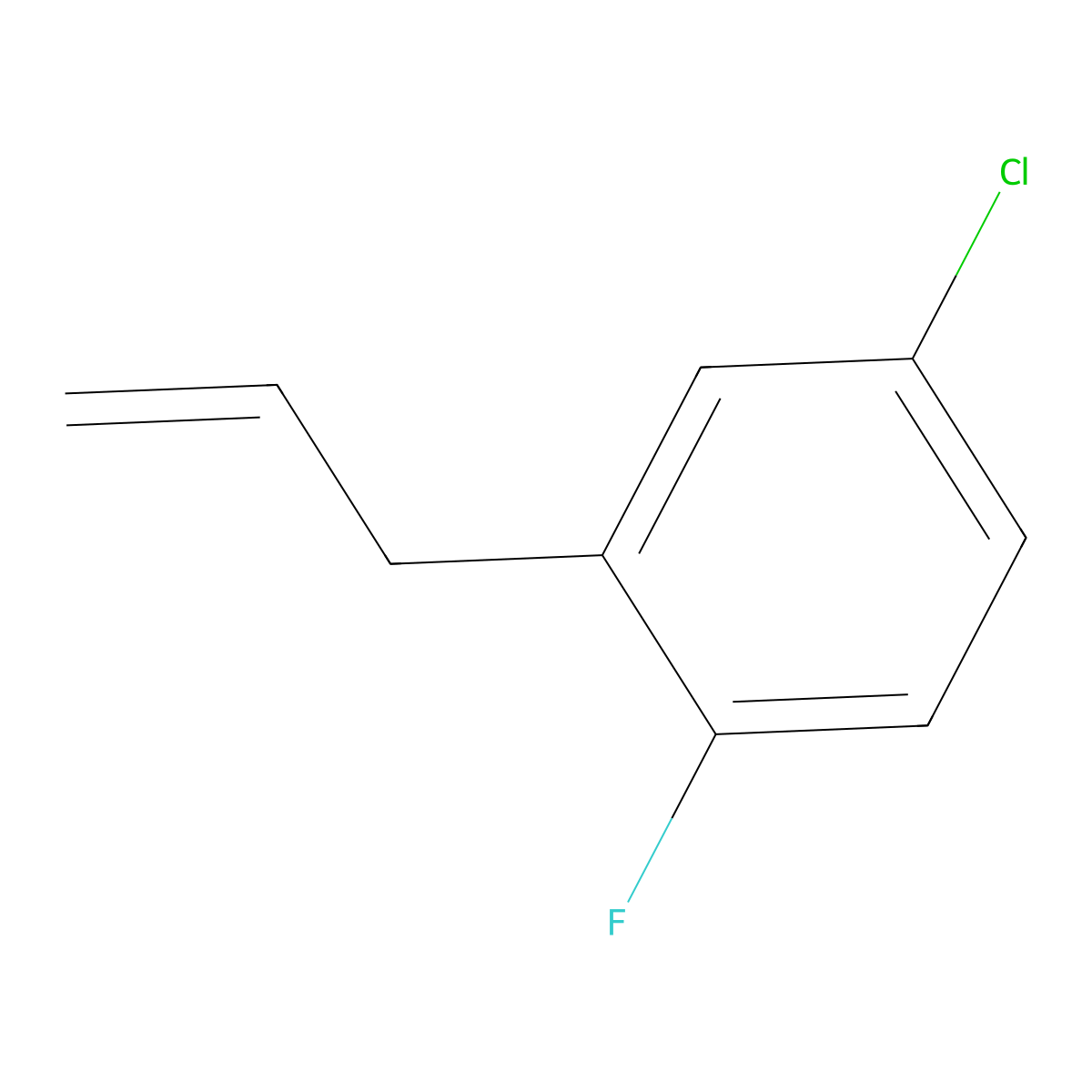 4-Chloro-1-fluoro-2-(prop-2-en-1-yl)benzene molecular structure, CAS 2138401-31-5