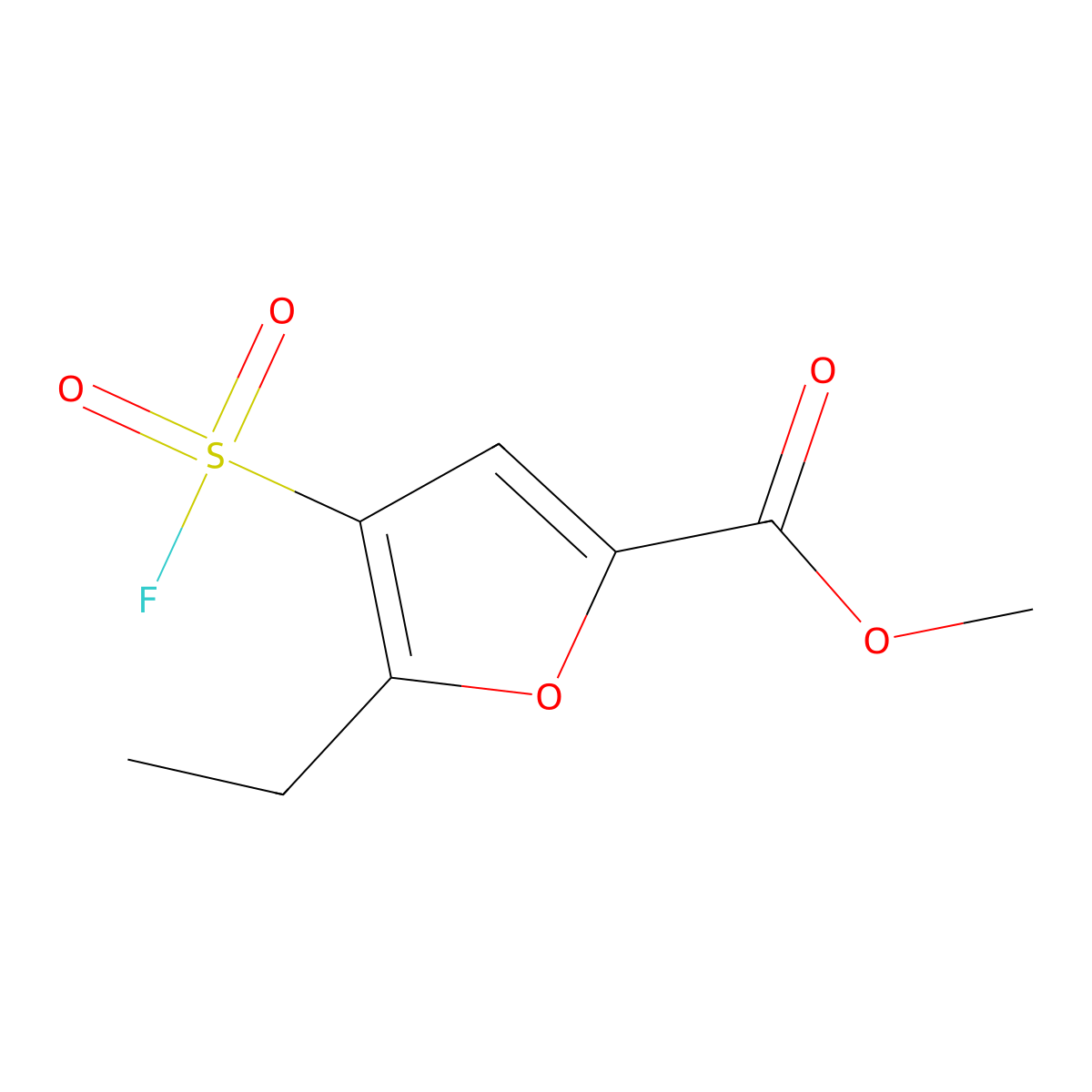 Methyl 5-ethyl-4-(fluorosulfonyl)furan-2-carboxylate molecular structure, CAS 2138401-75-7