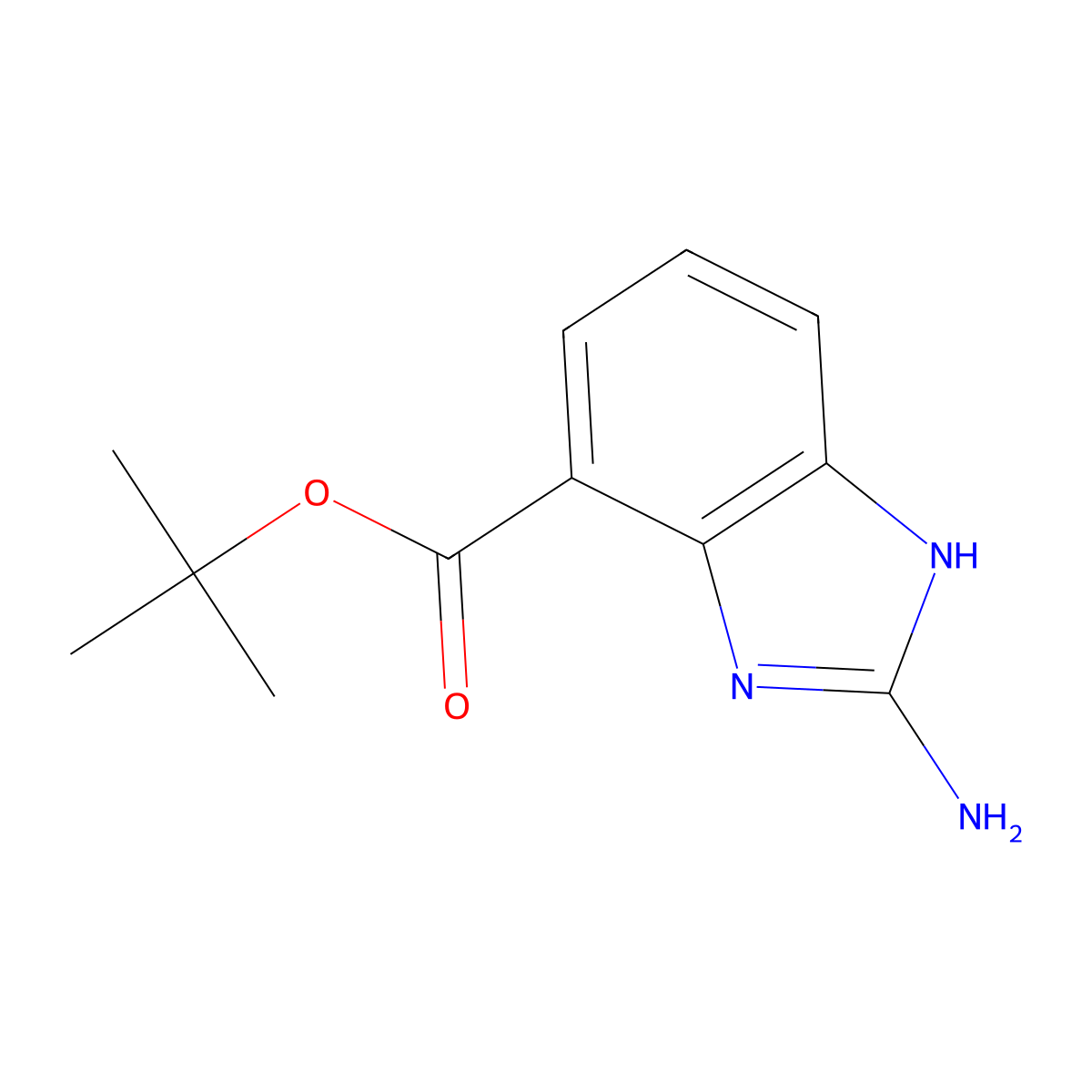 tert-butyl 2-amino-1H-1,3-benzodiazole-4-carboxylate molecular structure, CAS 2138402-04-5