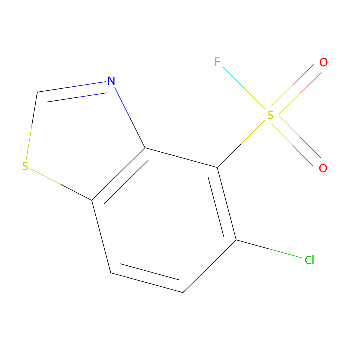 5-Chloro-1,3-benzothiazole-4-sulfonyl fluoride molecular structure, CAS 2138402-06-7