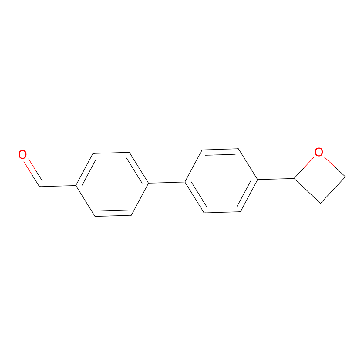 4-[4-(Oxetan-2-yl)phenyl]benzaldehyde molecular structure, CAS 2138402-10-3