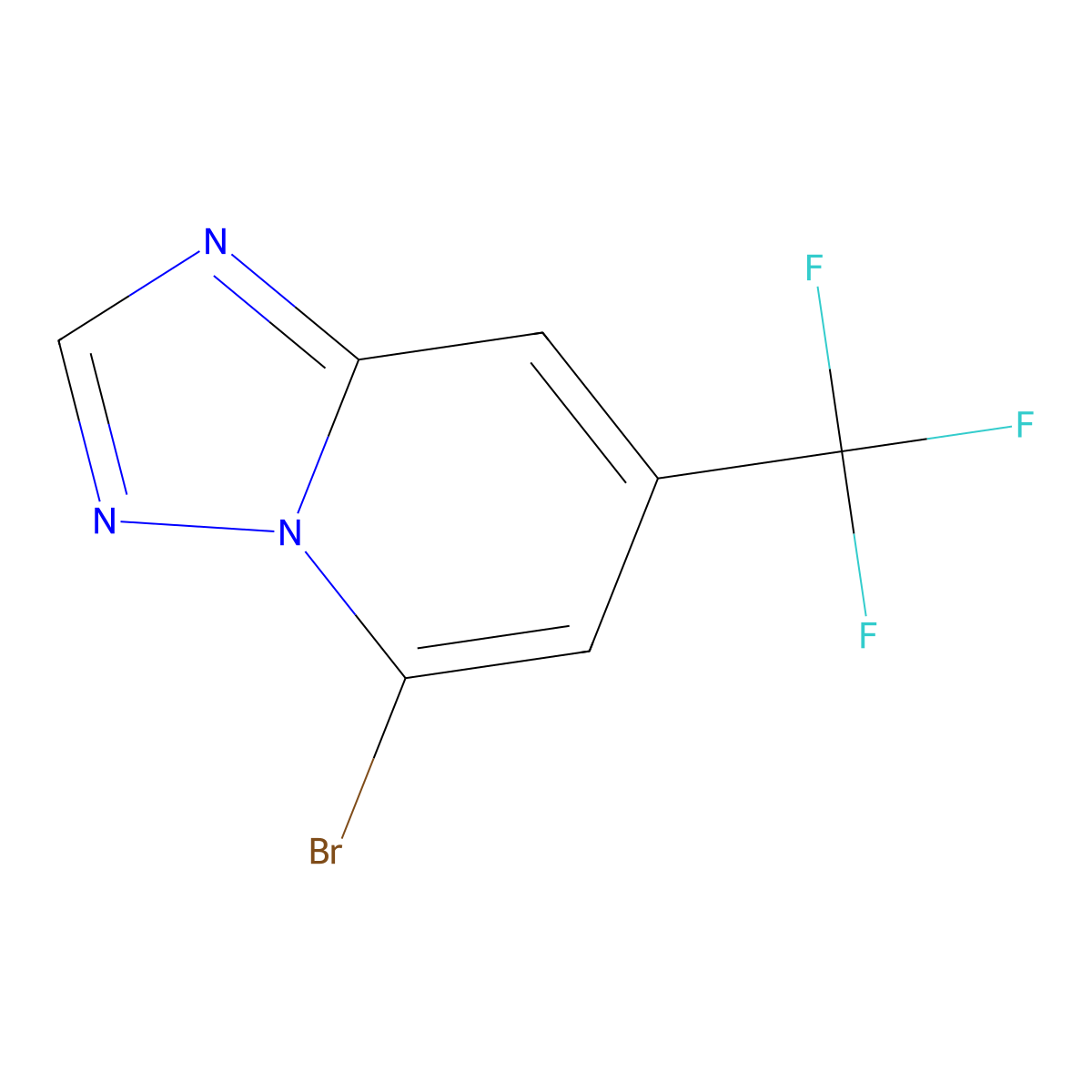 5-Bromo-7-(trifluoromethyl)-[1,2,4]triazolo[1,5-a]pyridine molecular structure, CAS 2138403-88-8