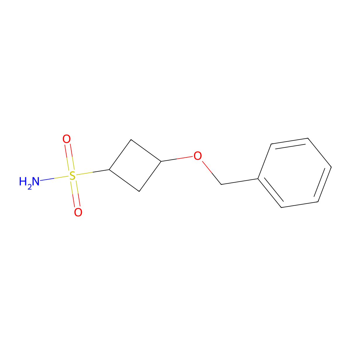 3-(Benzyloxy)cyclobutane-1-sulfonamide molecular structure, CAS 2138404-75-6