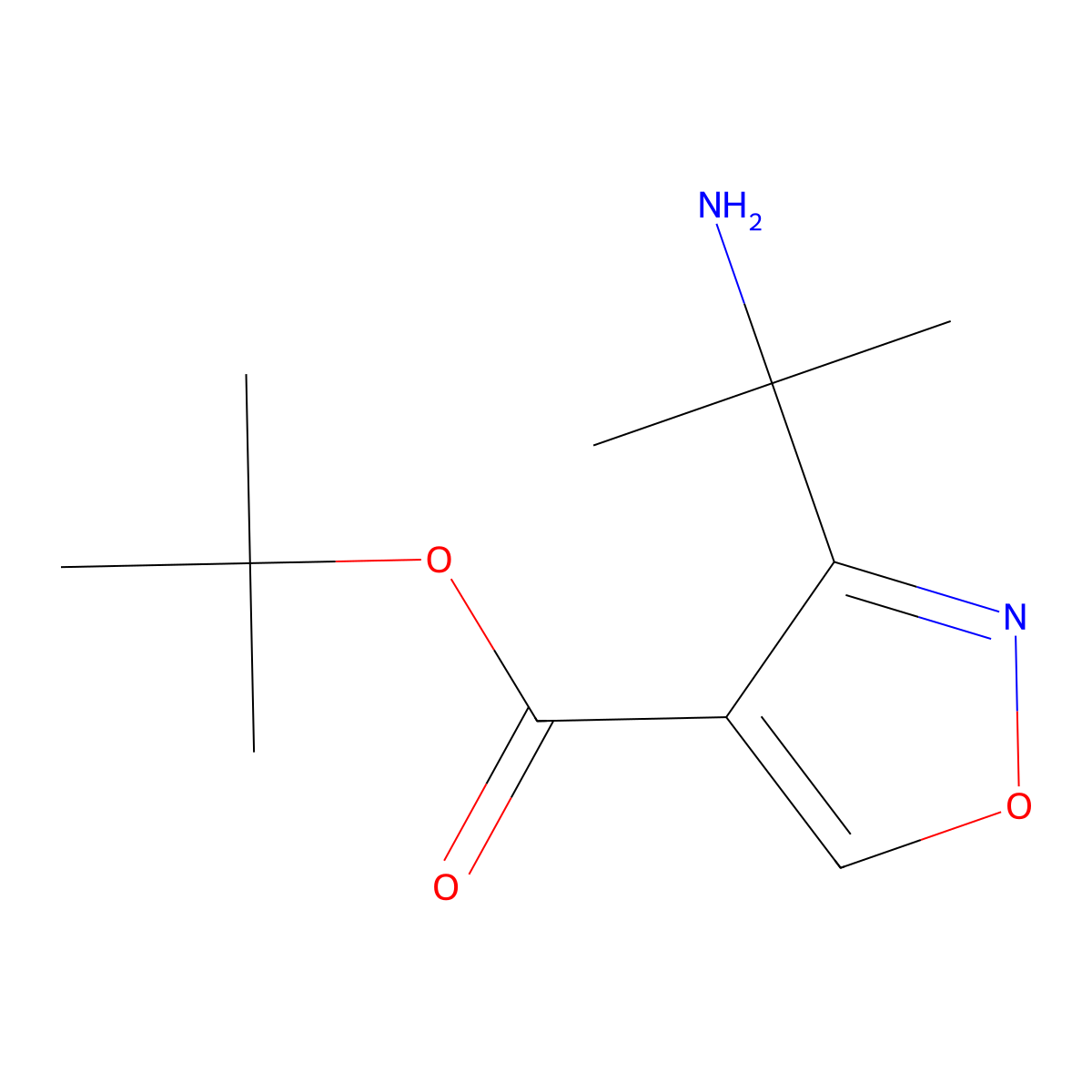 Tert-butyl 3-(2-aminopropan-2-yl)-1,2-oxazole-4-carboxylate molecular structure, CAS 2138407-06-2