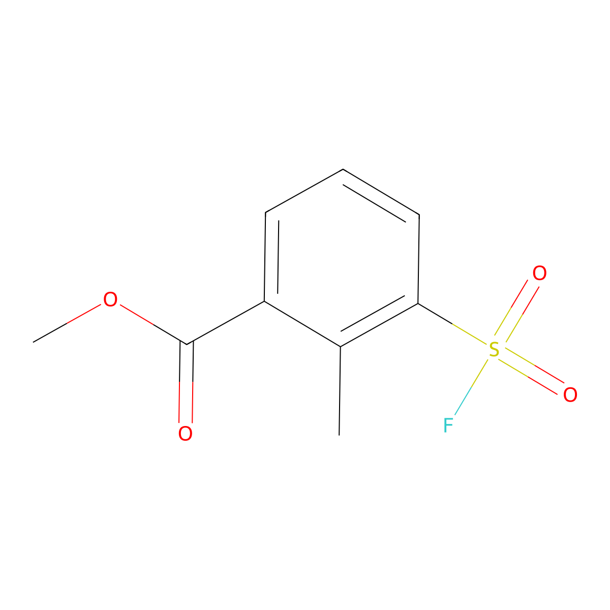 Methyl 3-(fluorosulfonyl)-2-methylbenzoate molecular structure, CAS 2138407-95-9
