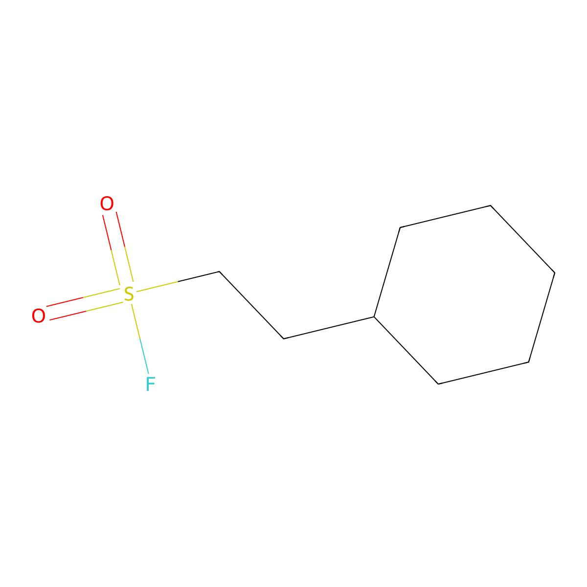 2-Cyclohexylethane-1-sulfonyl fluoride molecular structure, CAS 2138407-98-2