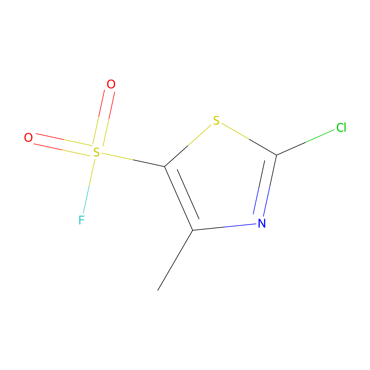 2-Chloro-4-methyl-1,3-thiazole-5-sulfonyl fluoride molecular structure, CAS 2138408-82-7