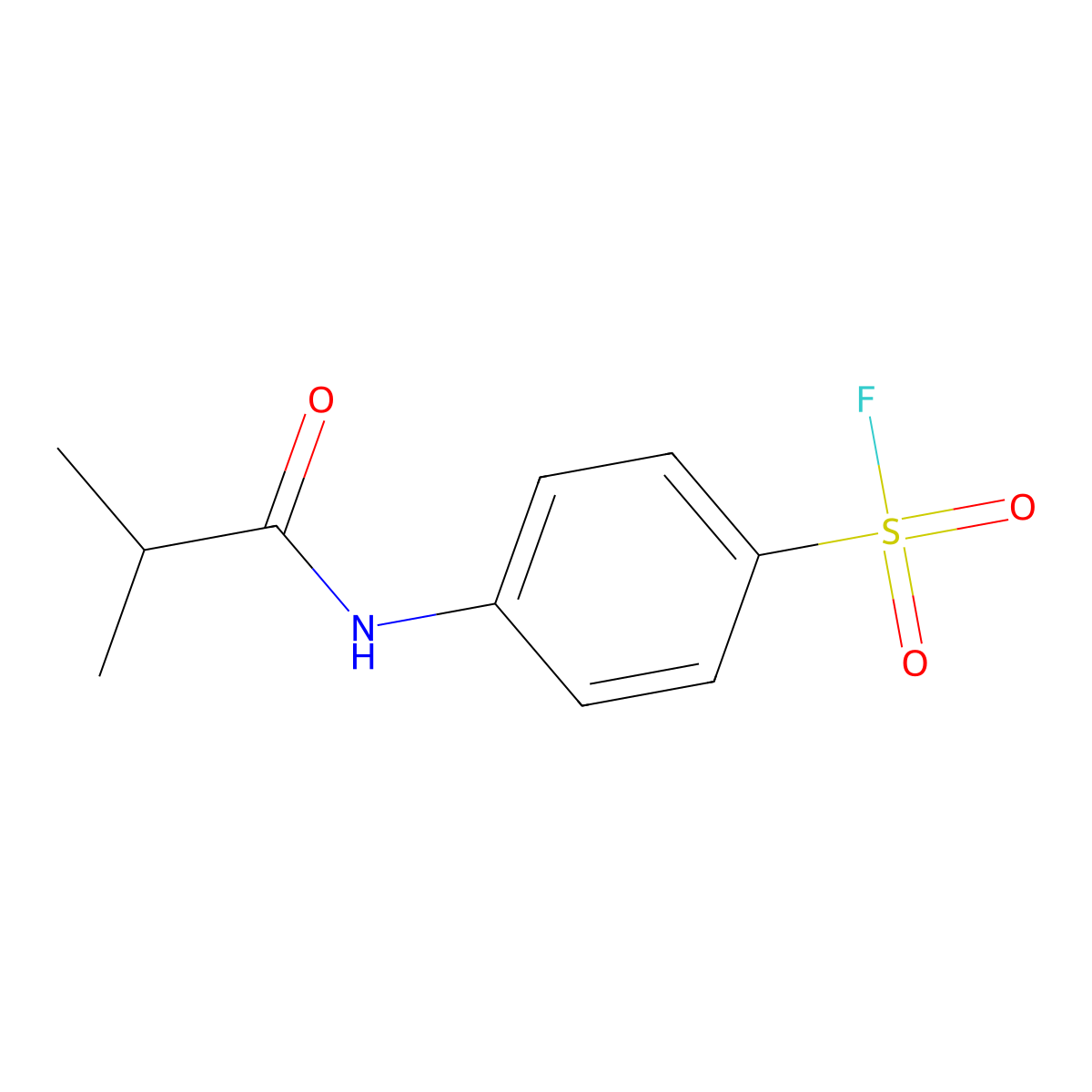 4-(2-Methylpropanamido)benzene-1-sulfonyl fluoride molecular structure, CAS 2138408-96-3