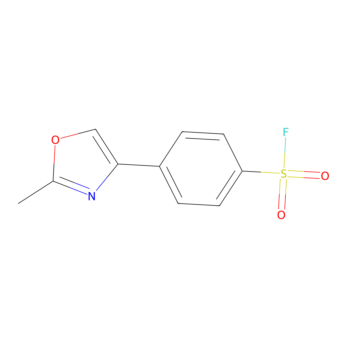 4-(2-Methyl-1,3-oxazol-4-yl)benzene-1-sulfonyl fluoride molecular structure, CAS 2138408-99-6