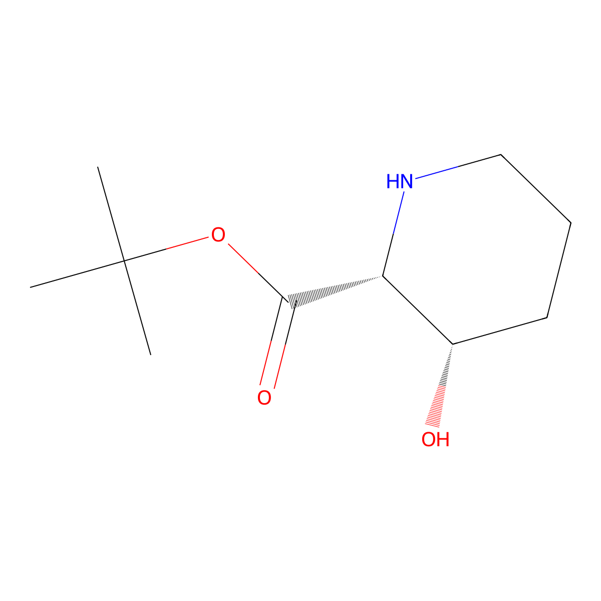 rac-tert-butyl (2R,3S)-3-hydroxypiperidine-2-carboxylate molecular structure, CAS 2138409-87-5