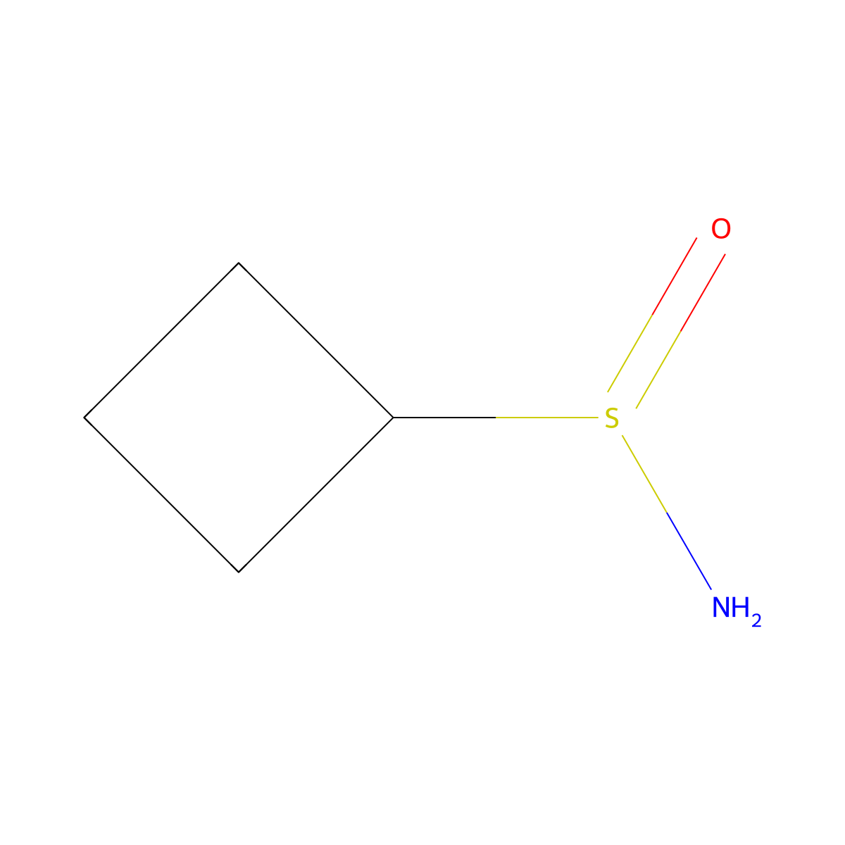 Cyclobutanesulfinamide molecular structure, CAS 2138410-13-4