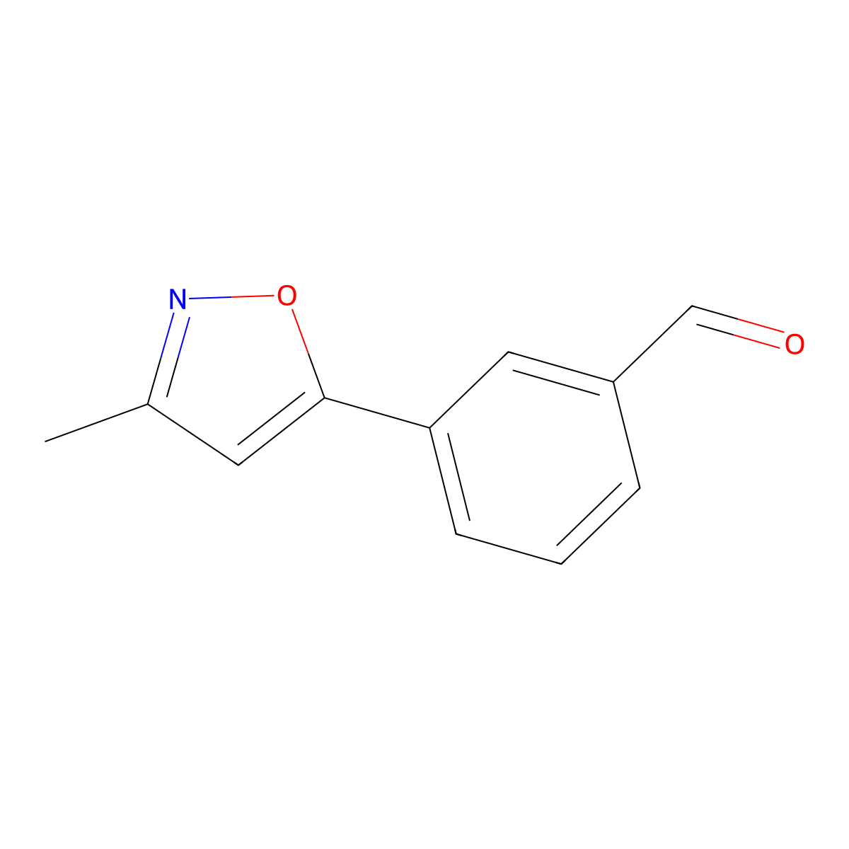 3-(3-Methyl-1,2-oxazol-5-yl)benzaldehyde molecular structure, CAS 2138410-27-0