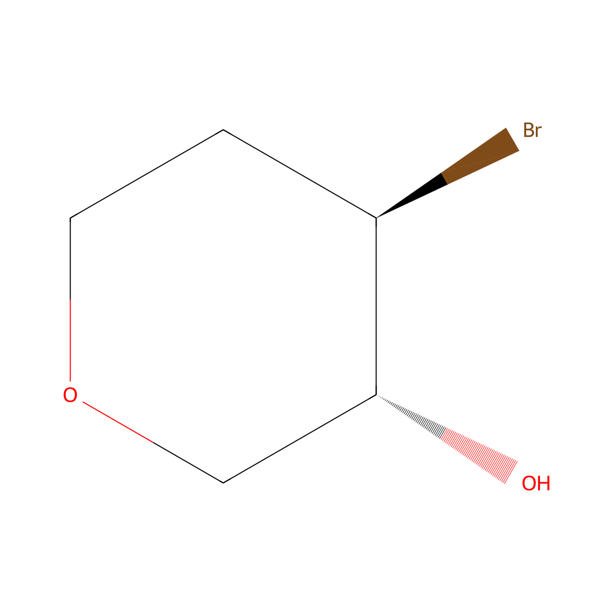 rac-(3R,4R)-4-bromooxan-3-ol molecular structure, CAS 2138411-30-8