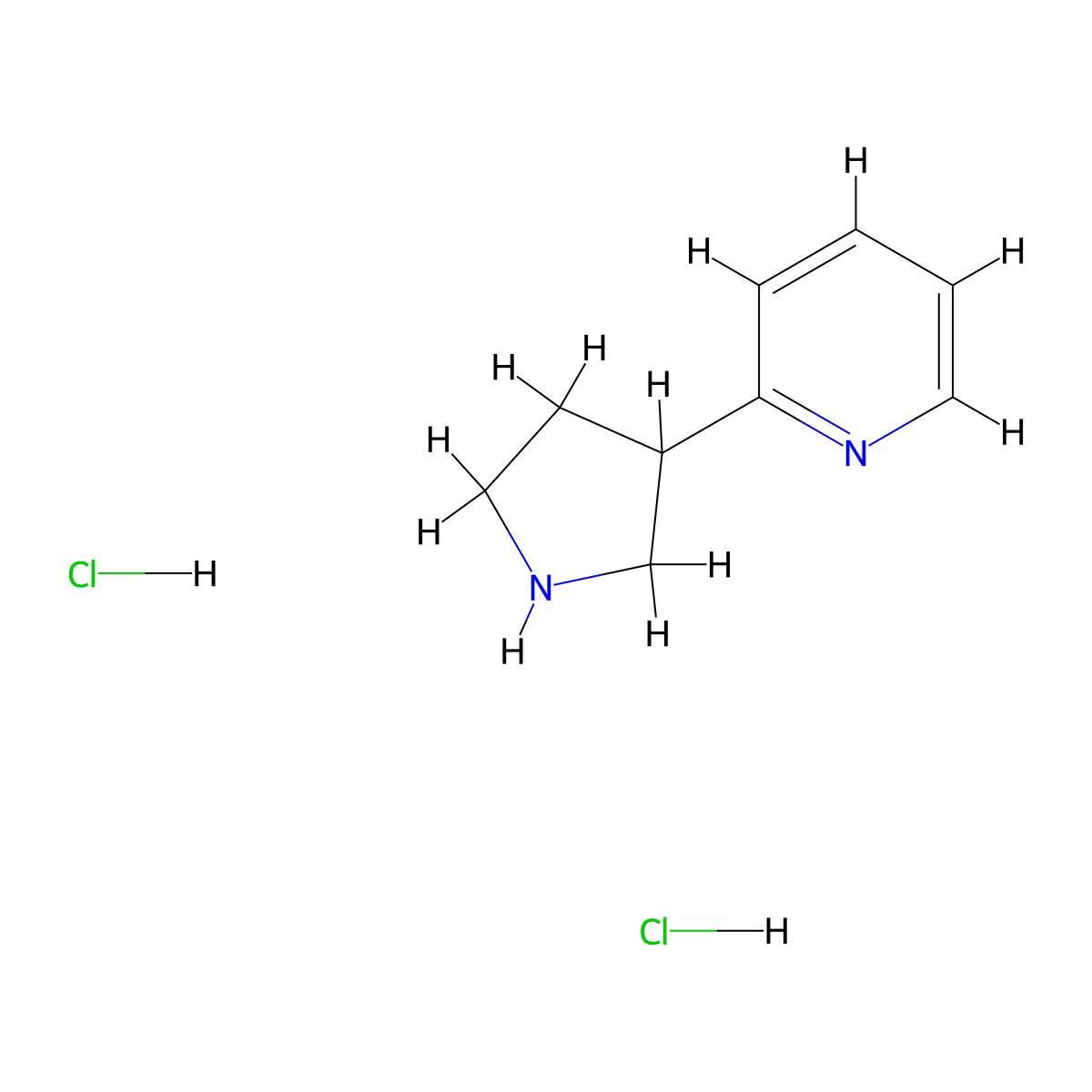 2-(Pyrrolidin-3-yl)pyridine dihydrochloride molecular structure, CAS 2138411-43-3