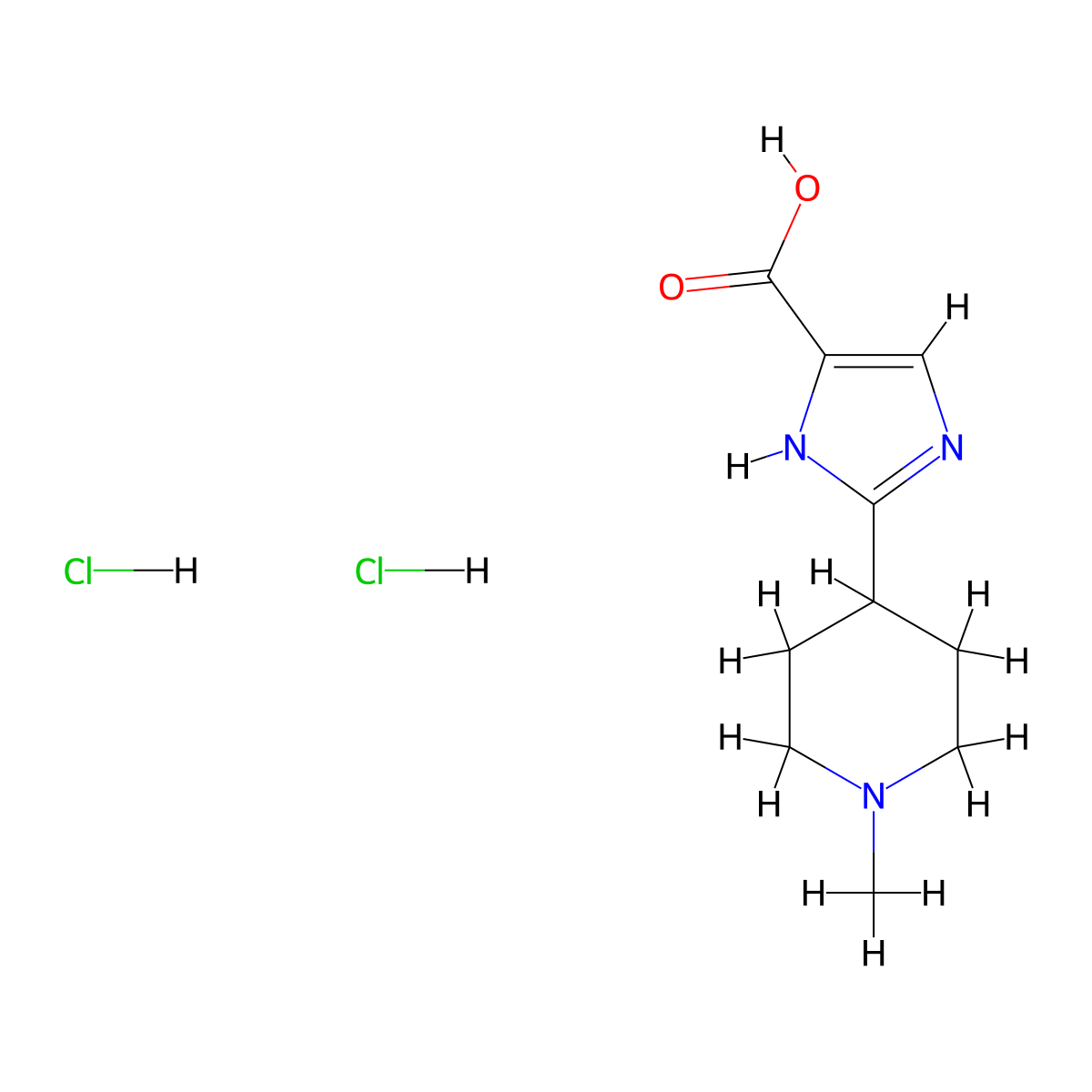 2-(1-methylpiperidin-4-yl)-1H-imidazole-4-carboxylic acid dihydrochloride molecular structure, CAS 2138411-91-1
