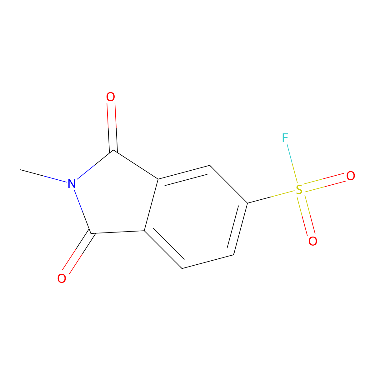 2-methyl-1,3-dioxo-2,3-dihydro-1H-isoindole-5-sulfonyl fluoride molecular structure, CAS 2138412-71-0