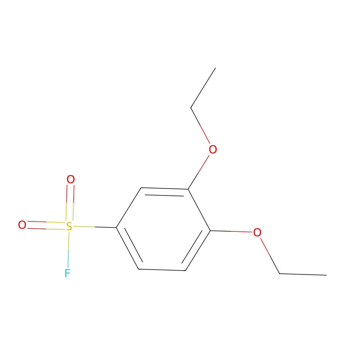 3,4-Diethoxybenzene-1-sulfonyl fluoride molecular structure, CAS 2138412-76-5