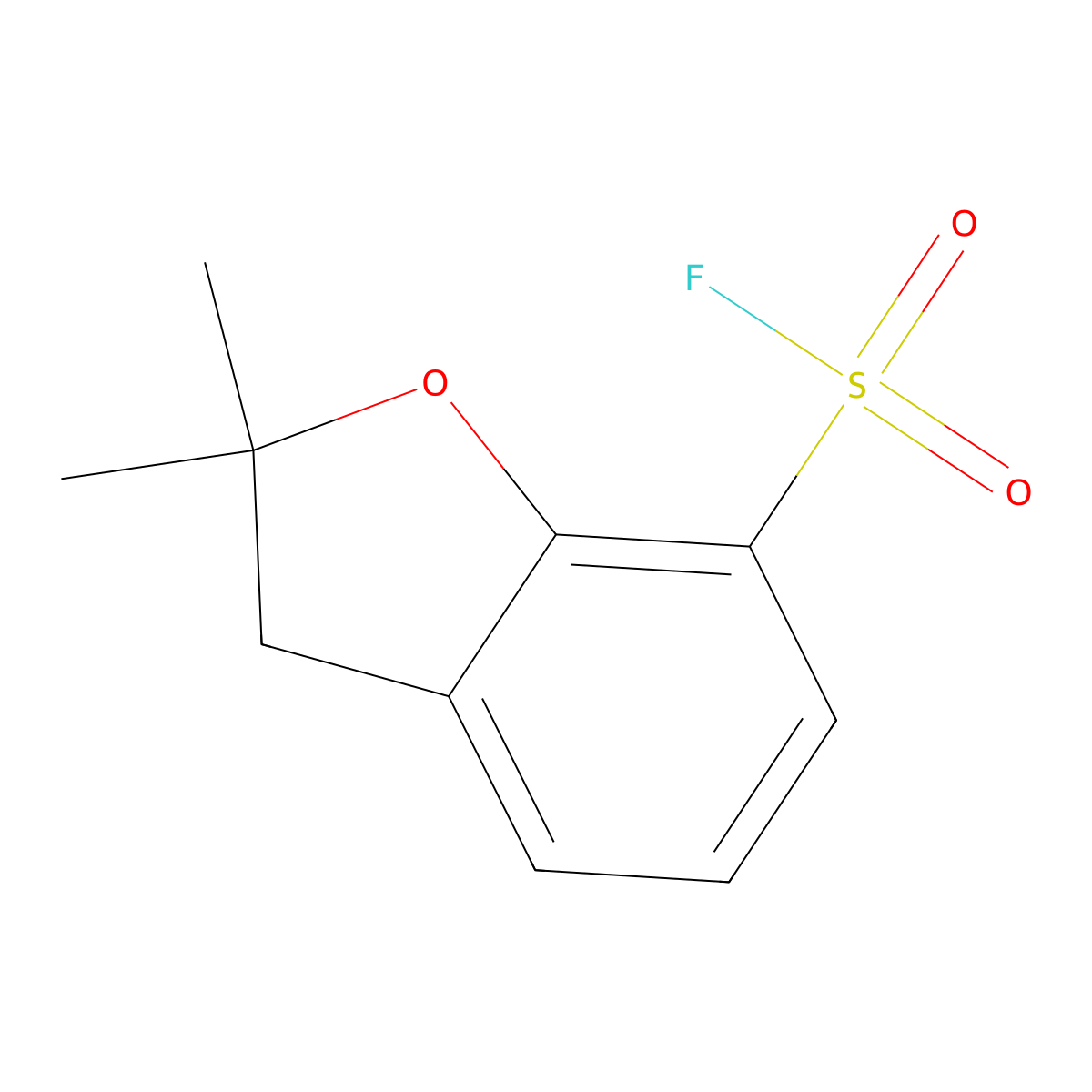 2,2-Dimethyl-2,3-dihydro-1-benzofuran-7-sulfonyl fluoride molecular structure, CAS 2138413-24-6