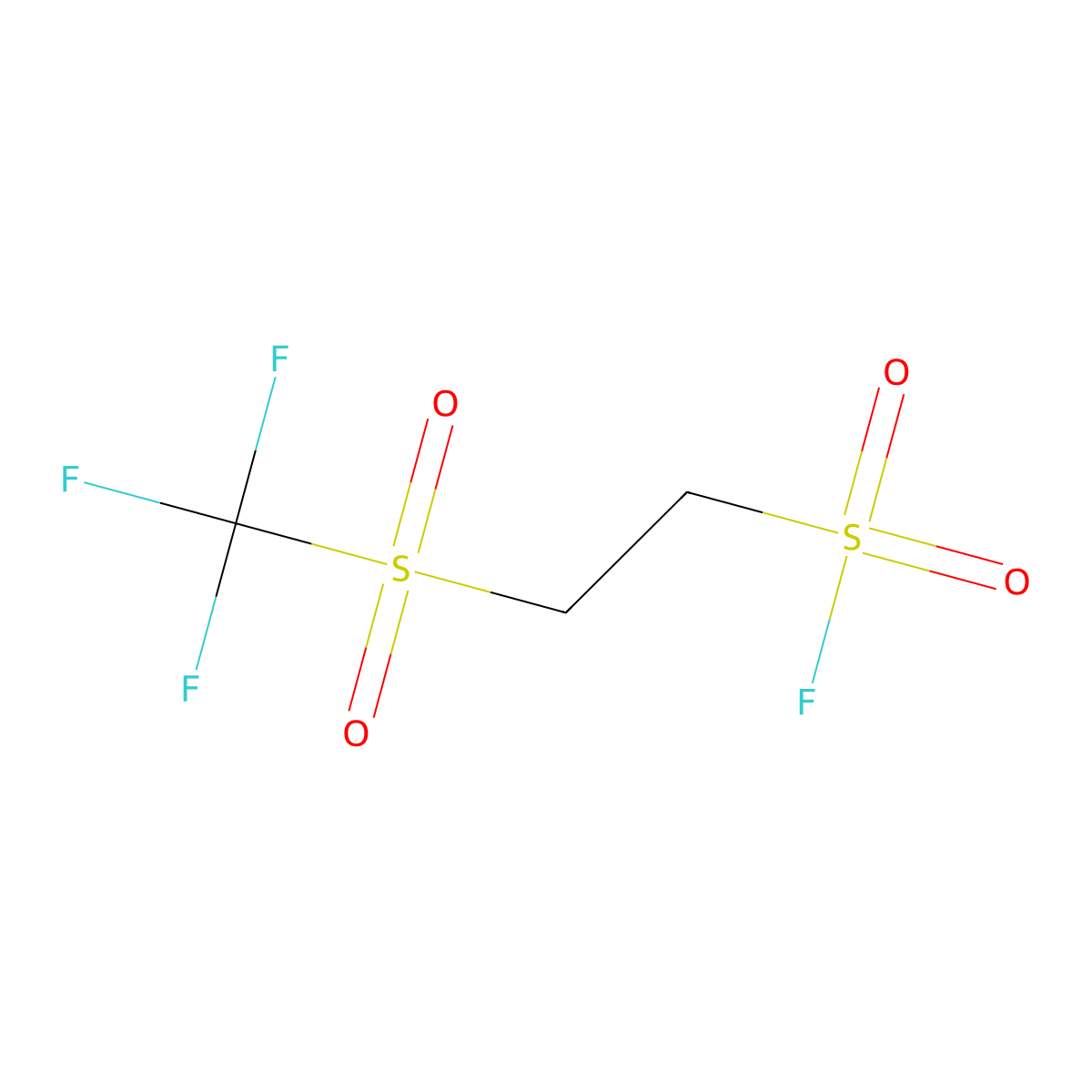 2-Trifluoromethanesulfonylethane-1-sulfonyl fluoride molecular structure, CAS 2138413-50-8