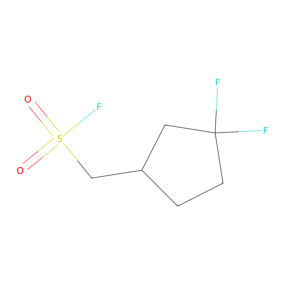 (3,3-Difluorocyclopentyl)methanesulfonyl fluoride molecular structure, CAS 2138413-53-1