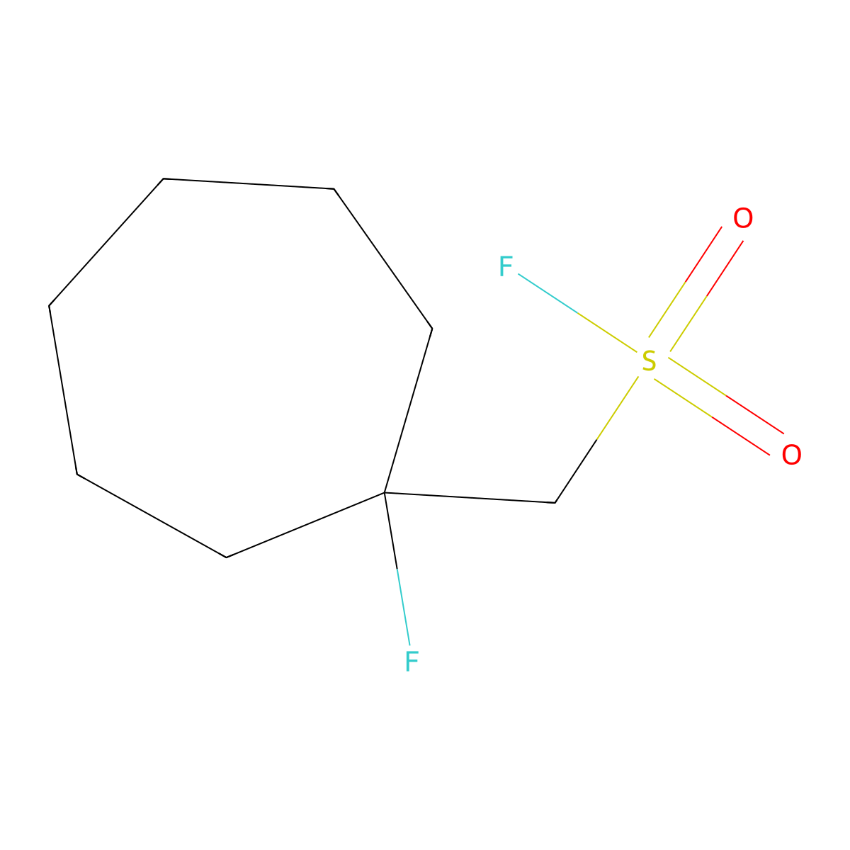 (1-Fluorocycloheptyl)methanesulfonyl fluoride molecular structure, CAS 2138413-56-4
