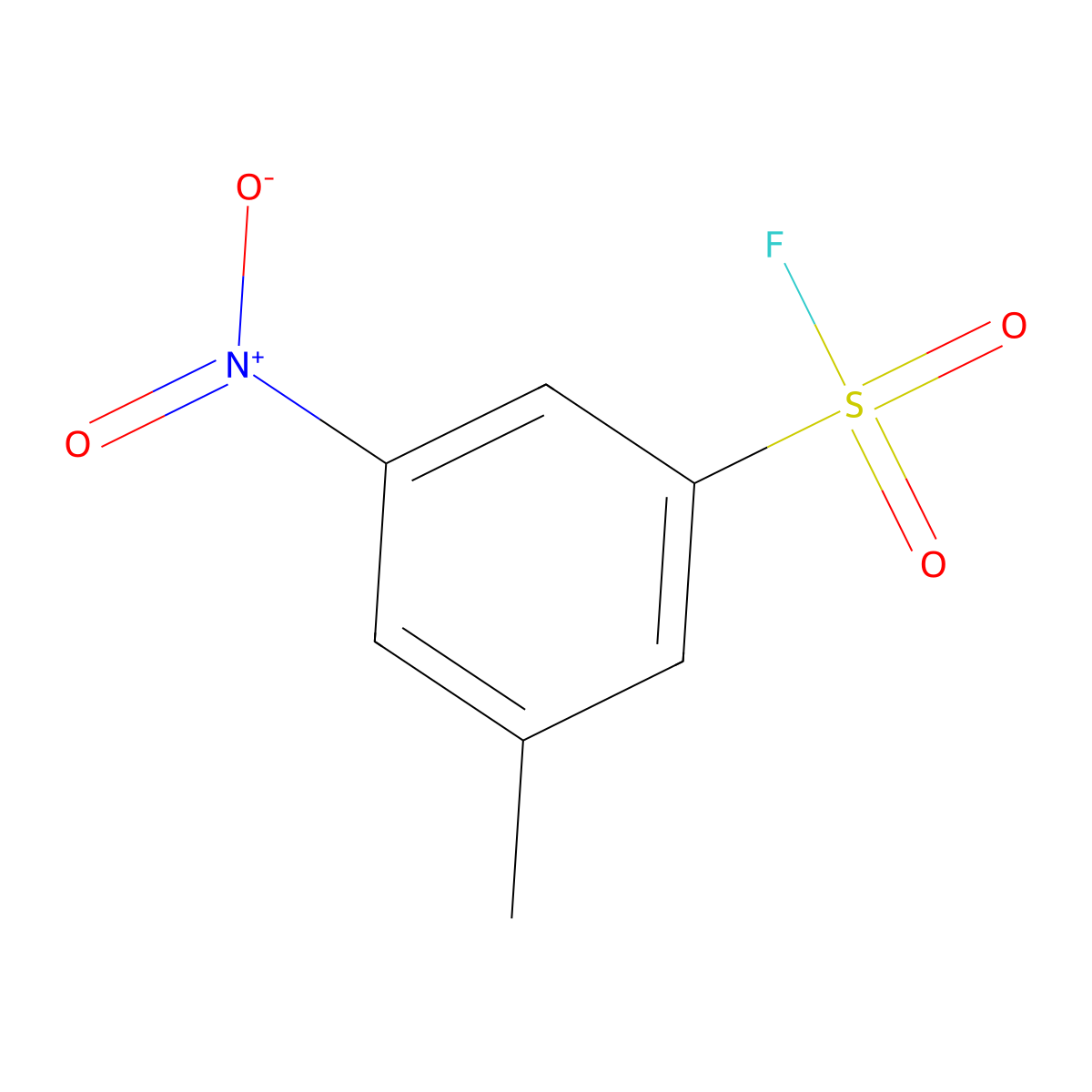3-Methyl-5-nitrobenzene-1-sulfonyl fluoride molecular structure, CAS 2138414-59-0