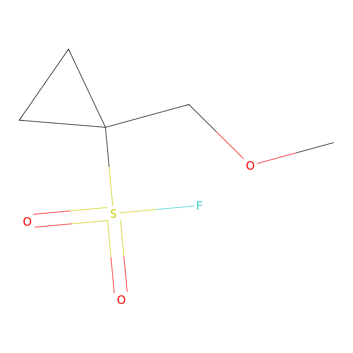 1-(Methoxymethyl)cyclopropane-1-sulfonyl fluoride molecular structure, CAS 2138414-99-8