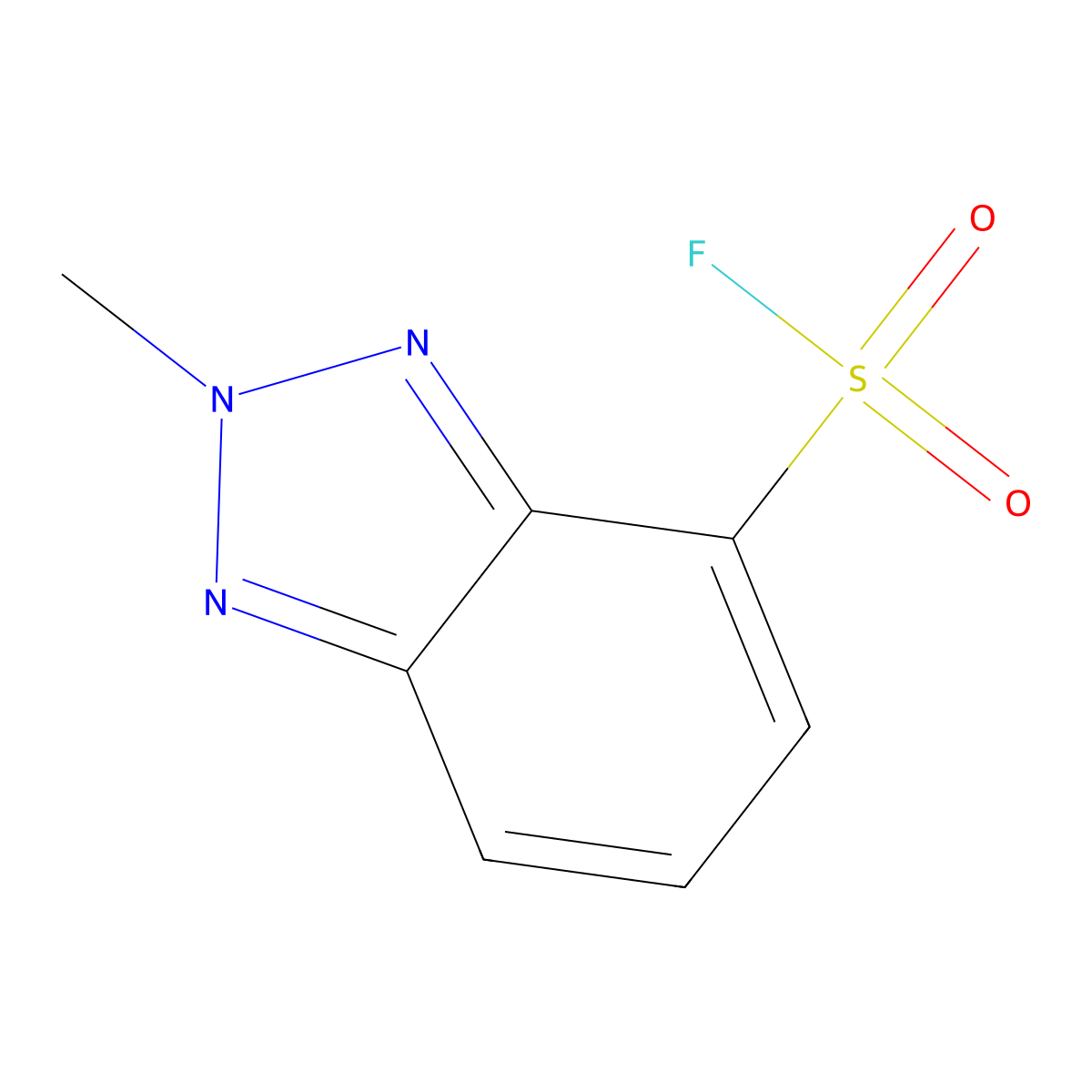 2-methyl-2H-1,2,3-benzotriazole-4-sulfonyl fluoride molecular structure, CAS 2138415-19-5