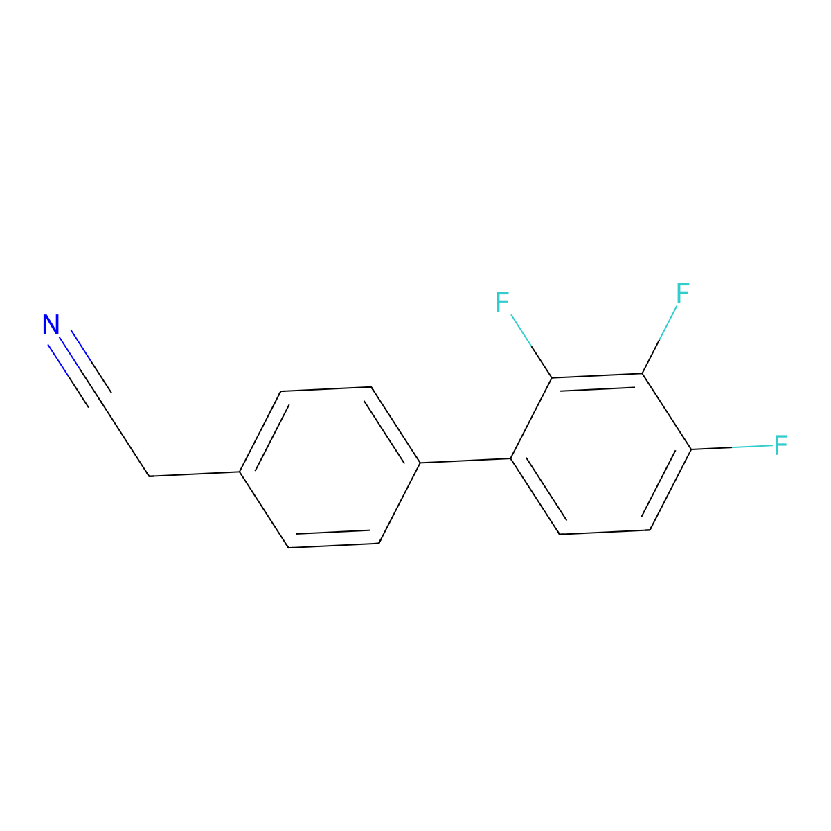 2-[4-(2,3,4-Trifluorophenyl)phenyl]acetonitrile molecular structure, CAS 2138415-72-0
