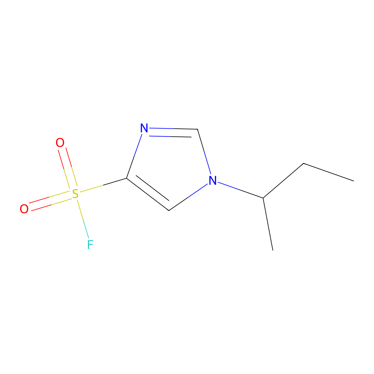1-(butan-2-yl)-1H-imidazole-4-sulfonyl fluoride molecular structure, CAS 2138419-02-8